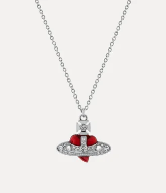 New Diamante Heart Pendant Necklace